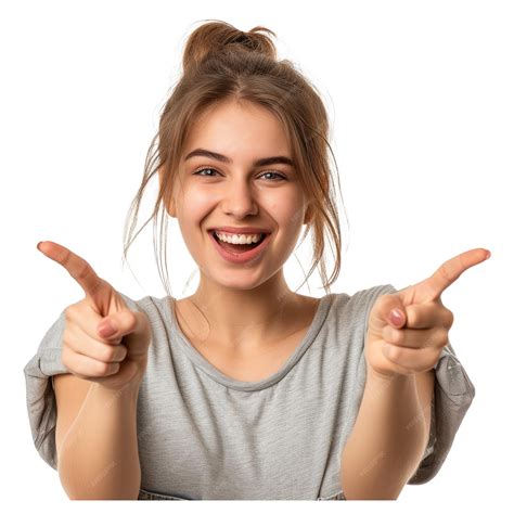 Premium Psd Portrait Of Attractive Flirty Funny Cheerful Girl Winking