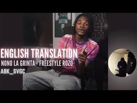 Nono La Grinta Freestyle Rozo English Translation YouTube