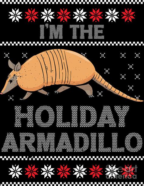 Christmas Holiday Armadillo Funny Xmas Holiday Digital Art by Haselshirt | Fine Art America