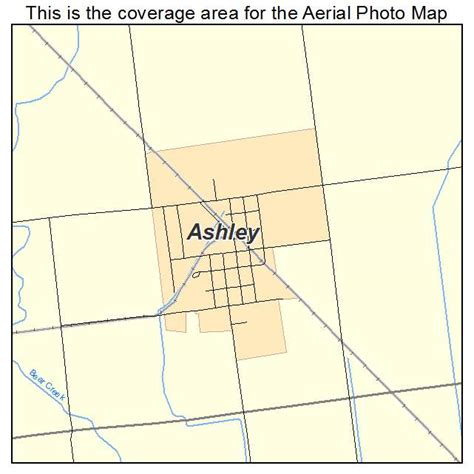 Aerial Photography Map of Ashley, MI Michigan