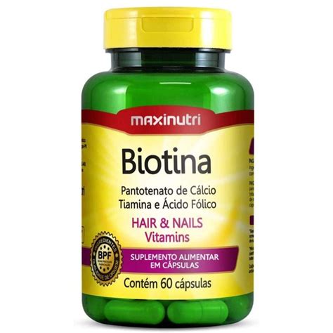 Biotina Maxinutri 60 Cápsulas Com Preço Baixo Poupafarma