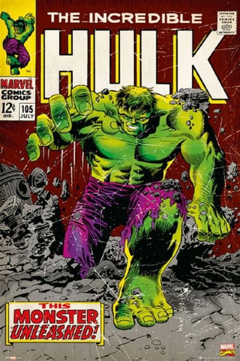 Marvel Hulk - Comic Book Cover Laminated Poster (24 x 36) - Walmart.com