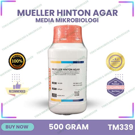 Jual Mueller Hinton Agar Media Mikrobiologi 2 500 Gram Kab