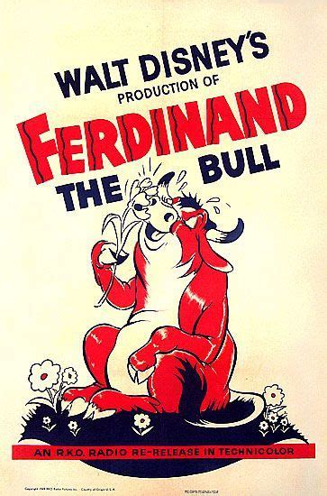 Ferdinand The Bull 1938 Ferdinand The Bulls Animated Movie Posters Disney Posters