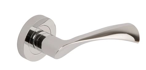 Flex Lever Door Handle on Round Concealed Rose Polished Chrome 3645 ...