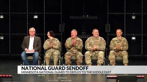 Deployment Ceremony Held For Minnesota National Guard Soldiers Headed