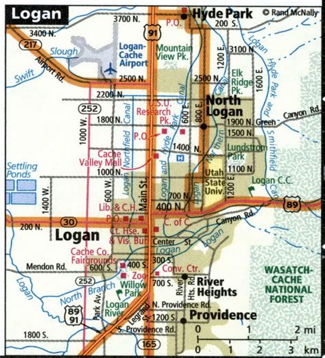 Logan city road map for truck drivers area town toll free highways map ...