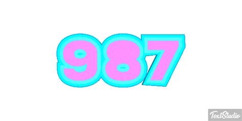 987 Number Animated  Logo Designs