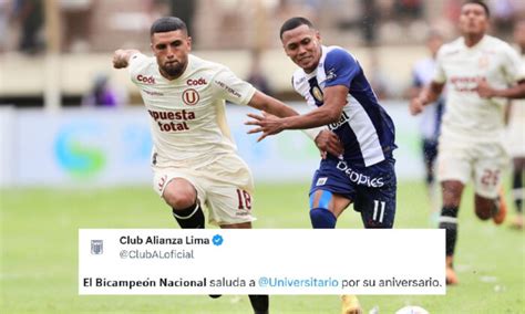 Alianza Lima envió peculiar saludo a Universitario por su aniversario ATV