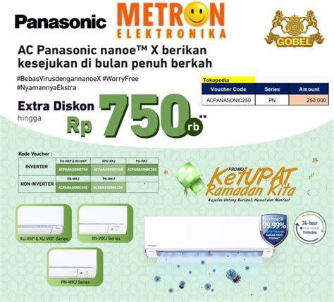 Promo PANASONIC CS PN 9 WKJ R AC SPLIT 1 PK FREON R32 760 WATT