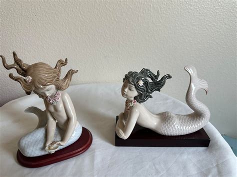 Lladro Mermaids One Mirage Mermaid One Fantasy Mermaid