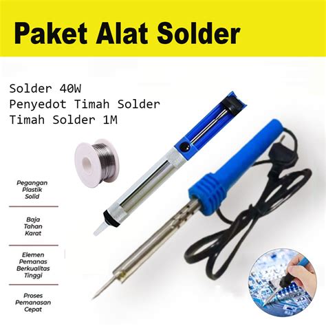 Paket Alat Solder Solder Listrik 40watt Penyedot Timah Solder