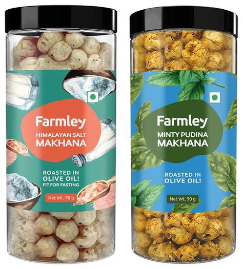 Farmley Roasted And Flavoured Himalayan Salted Healthy Makhana Snacks 90