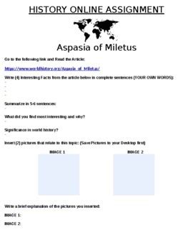 Aspasia of Miletus "Mini Research" Online Assignment by Northeast Education