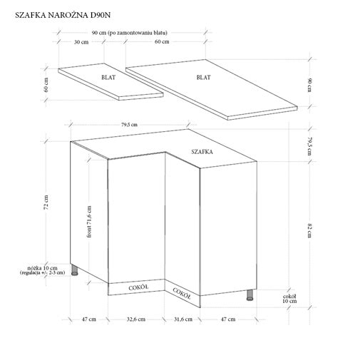 Szafka dolna narożna 90x90 cm Aspen biały połysk Resmar pl