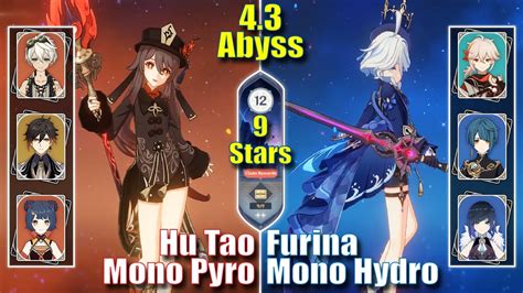 C Hu Tao Mono Pyro And C Furina Mono Hydro Spiral Abyss