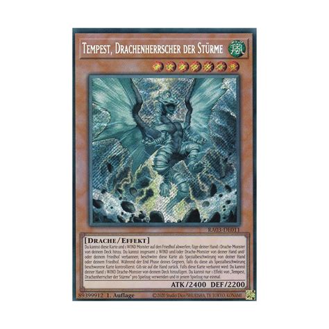 Tempest Drachenherrscher der Stürme RA03 DE011 Platinum Secret Rare