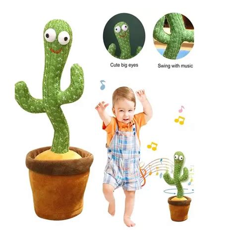 New Lovely Talking Toy Dancing Cactus Doll Speak Talk Sound Record ...