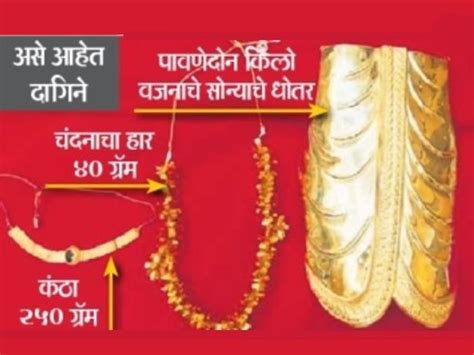 2 Kg Gold Ornaments Worth 1 Crore 24 Lakhs Offered By A Devotee Of Jalanya To Shri Vitthal Char