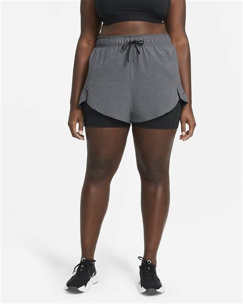 Nike Flex Essential Womens 2 In 1 Training Shorts Plus Size