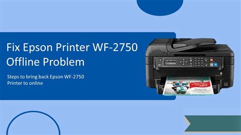 How To Change The Epson WF 2750 Printer From Offline To Online YouTube