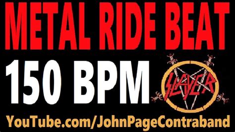 Metal Ride Beat 150 Bpm Slayer Style Drums Only Track Loop YouTube