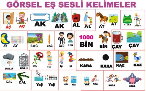 Sesteş Eş Sesli Kelimeler