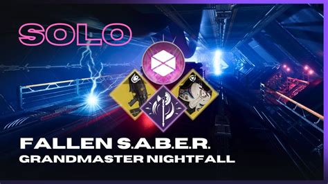 Solo Grandmaster Nightfall Fallen SABER On Prismatic Titan With