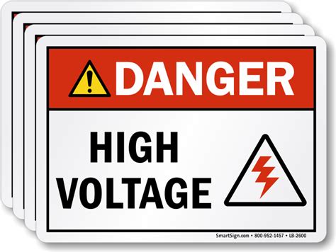 High Voltage Labels ⚡ | Danger High Voltage Stickers