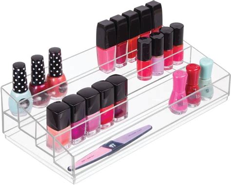 Mdesign Organiseur Maquillage Bo Te De Rangement Maquillage Avec Six