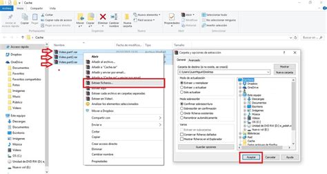 Como Descomprimir O Extraer Partes De Archivos Rar O Zip En Un Solo