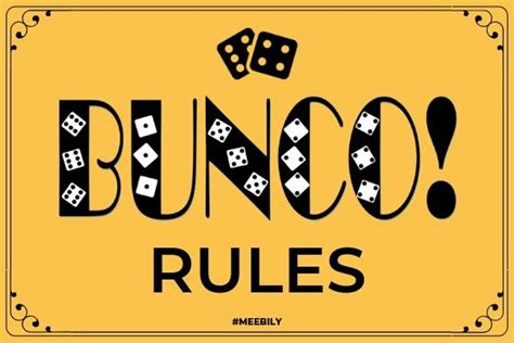 Rules To Play Bunco