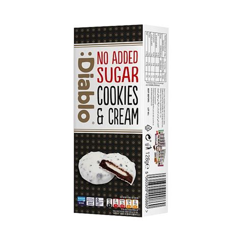 Diablo Cookies And Cream No Sugar Added Kekse Ohne Zugesetzten Zucker