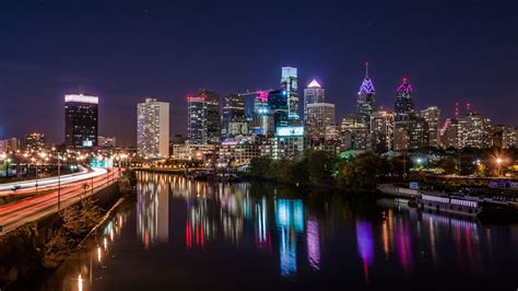 Bridges Night Towers Architecture Cities Keystone State Downtown