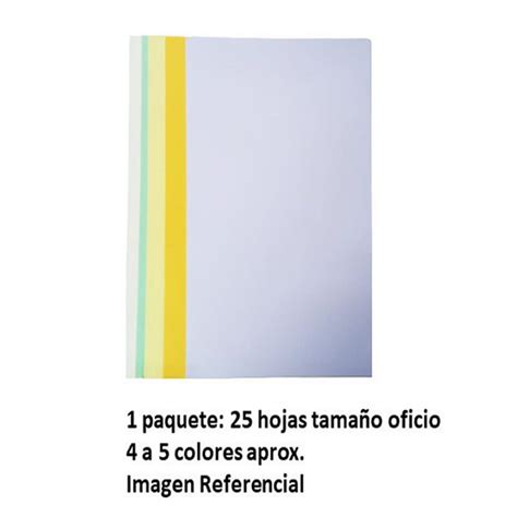 Hojas De Colores Surtidos Oficio 25 Hjs