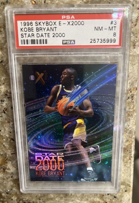 1996 97 Skybox E X2000 Star Date 2000 Kobe Bryant 3 PSA 8 Rookie RC