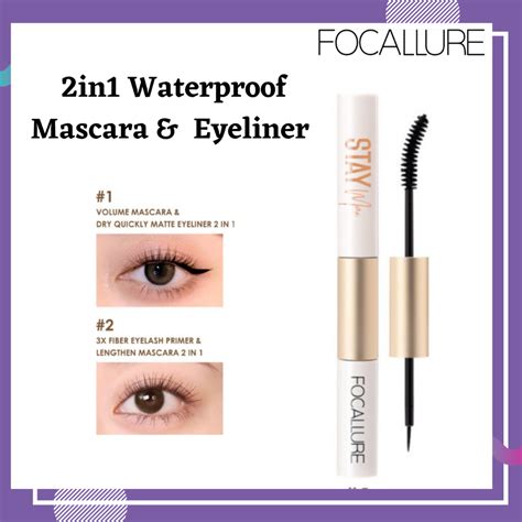 Jual Focallure 2in1 Waterproof Mascara And Eyeliner Fiber Eyelash Primer