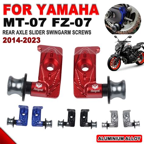 Mt Motorcycle Rear Wheel Axle Chain Adjuster Slider Swingarm