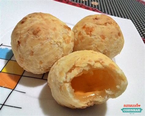 Pão de queijo recheado cheddar Amando Cozinhar