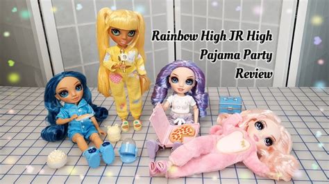 Rainbow High Jr High Pajama Party Dolls Review Sunny Bella Violet