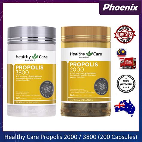 HEALTHY CARE Propolis 2000 3800 200 Capsules Shopee Malaysia