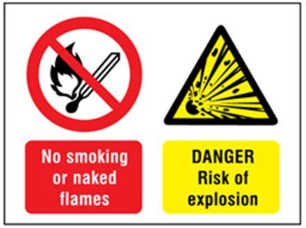 No Smoking Or Naked Flames Danger Risk Of Explosion Safety Sign MP1260 Label Source