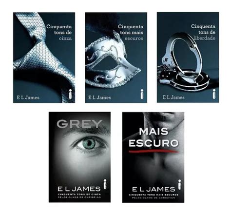 Kit Trilogia Cinquenta Tons De Cinza Grey 5 Livros