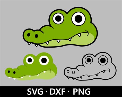 Cara De Cocodrilo Svg Vector De Cocodrilo Bebé Imágenes Prediseñadas