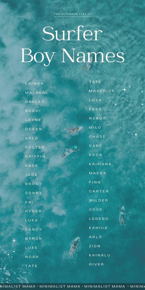 65 Cool Surfer Boy Names That Are Totally Beachy Ocean Baby Names In