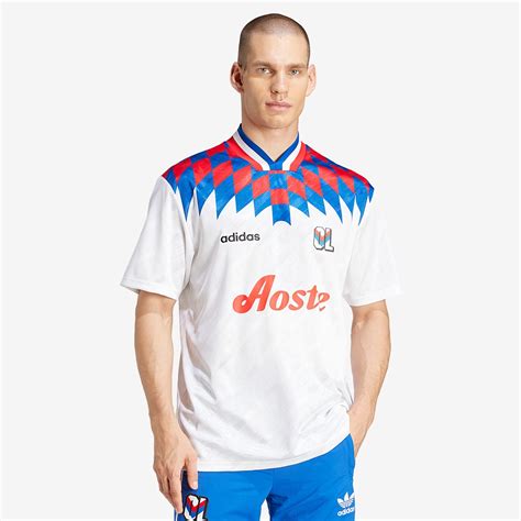 Maillot adidas Olympique Lyon Retro OG 95 96 Blanc Vêtements