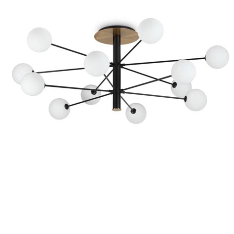 Plafoniera Industrial Minimal Cosmopolitan Metallo Nero Luci G W