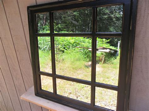 Black Square Window Mirror Cottage Distressed By Usawoodworks