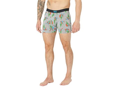 Saxx Underwear Vibe Super Soft Boxer Brief Pants Drunk Grey Heather