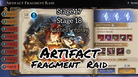 Watcher Of Realms Artifact Raid Stage 17 18 Fastest Replay YouTube